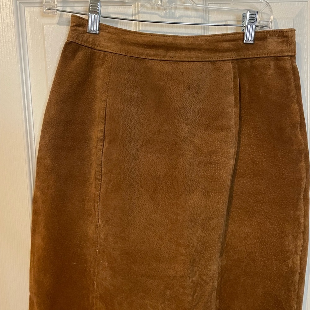 VTG Melbourne Country Clothing Co soft leather fully lined pencil skirt sz 8 - Picture 2 of 11